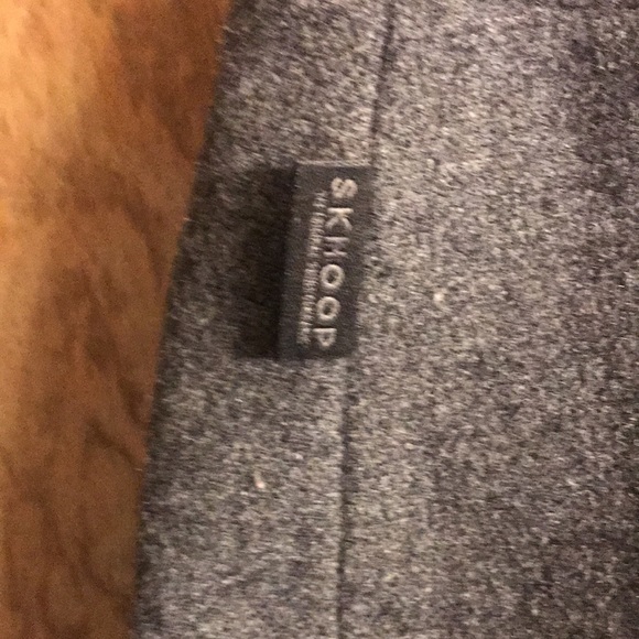 Skhoop gray wool skirt front zip & pocket size L - Picture 3 of 5